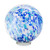 Set of 2 Blue and White Decorative Art Glass Globes 6.75"