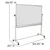 64.75” Double-Sided Mobile White Board with Pen Tray