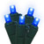 60 Blue LED Wide Angle Christmas Lights - 19.6 ft Green Wire