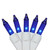 Set of 100 Blue Mini Icicle Christmas Lights - White Wire
