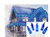 Set of 100 Blue Mini Icicle Christmas Lights - White Wire
