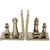 Set of 2 Gold Chess Piece Bookends 6.5"
