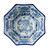 Blue and White Floral Printed Porcelain Decorative Bowl
