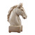 11.5" Ivory and Brown Glossy Patina Finish Horse Statue
