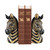 Set of 2 Black and Cream Finish Pair Zebra Bookends 8.5"