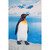 17.75" Black and Orange King Penguin Statue Figurine