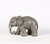 17" Gray Exotic Elephant with Trunk Down Outdoor Garden Statue
