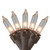 Mini Commercial Christmas Light Set - Clear - 300ct - 68' Brown Wire