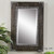 36.5”Rustic Wood Beveled Rectangle Wall Mirror