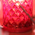 5-Count Red Diamond Faceted Flameless Pillar Candle Christmas Light Set, 3.1ft White Wire