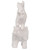 13.5" White Contemporary Style Trumpeting Elephants Accent