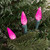 70-Count Pink LED Faceted C6 Christmas Lights - 23 ft Green Wire