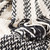 Soft Ivory and Black Striped Fringed Throw Blanket 60" x 90"