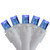 Set of 70 Blue LED Wide Angle Icicle Christmas Lights - 6ft White Wire