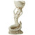 23.25" Cream White Sitting Mermaid Holding Shell Decorative Table Statue