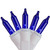 Set of 100 Blue Mini Icicle Christmas Lights - 7.8ft White Wire