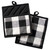 Set of 2 Black and White Buffalo Check Patterned Potholders 9"