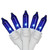 100-Count Blue Mini Christmas Light Set, 49.6ft White Wire
