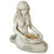 15.25" Whitewash Antique Mermaid Garden Patio Bird Feeder