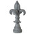 23" Dark Gray Weathered Fleur de Lis Decorative Table Top Figurines