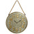 Black and Gold Galvanized Round Wall Clock with Rusting Finish 28"