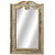 37.25” French Style Distressed Finished Black Indoor Curved Wall Mirror