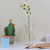 23" Green and White Artificial Blooming Daisy Flower Pick with Long Stem