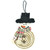 9.5" Subtle Colored Decorative Snowman Macrame Hanging Christmas Ornament
