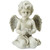 6.5" Gray Sitting Cherub Angel Decorative Outdoor Garden Statue