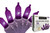 50-Count Purple Mini Christmas Light Set, 17ft Purple Wire
