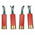 10-Count Red and Gold Shotgun Shell Mini Christmas Light Set, 9ft Green Wire