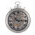 19.5" Silver and Black Metallic Classic Vintage Medium Wall Clock