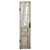 67" Ivory and Gray Distressed Antique Finish Wooden Door Wall Mirror