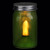 6.5" Green Battery Operated LED Edison Bulb Vintage Glass Mason Jar Lantern