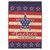 18" Blue and Red Patriotic "America the Beautiful" Printed Garden Flag