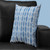 18" Blue Geometric Square Throw Pillow with Zipper Closure