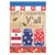 Red, White, and Blue Double Sided American Burlap Garden Flag 18" x 13"