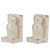 Set of 2 Ivory Antique Style Owl Sculpted Bookends 6.75"