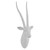 26.5" White Antelope Oryx Wall Mounted Decorative Accent
