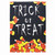 Black and Orange Candy Corn "Trick Or Treat" Outdoor Garden Flag 18" x 13"