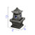 11" Warm White LED Lighted Pagoda Outdoor Garden Fountain