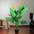 50" Green and Orange Artificial Bird of Paradise Plant in a Black Pot
