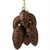 9.5" Chocolate Brown Glittered Pine Cone Cluster Christmas Ornament