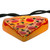 Set of 10 Orange and Red Pizza Slice Garden Patio Christmas Lights - 10' Green Wire