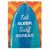 Blue and Orange Surfboard "Eat. Sleep. Surf. Repeat." Printed Outdoor Garden Flag 18" x 13"