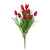 18.5" Red Artificial Blooming Tulip Bush With Long Green Leaves