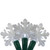 25 White Snowflake LED Micro Christmas Lights - 8 ft Green Wire