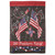 Red, White and Blue American Flag and Fireworks "Let Freedom Ring" Garden Flag 13" x 18"