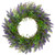 Lavender and Spring Foliage Artificial Floral Wreath, Purple - 24-Inch