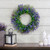 Lavender and Spring Foliage Artificial Floral Wreath, Purple - 24-Inch